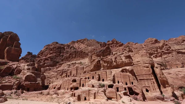 Kungliga Gravar Mest Imponerande Begravningsplatserna Petra Jordanien — Stockfoto