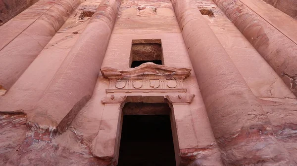 Kraliyet Mezarları Petra Ürdün Deki Etkileyici Mezarlıklar — Stok fotoğraf