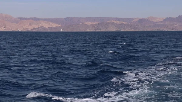 Onbekend Uitzicht Het Beroemde Zeewater Tussen Twee Continenten Rode Zee — Stockfoto