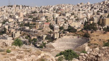 Ürdün 'ün başkenti Amman' daki Roma Amfitiyatrosu..