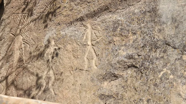 Petroglyfen Rots Bij Gobustan Rock Art Cultural Landscape Azerbeidzjan — Stockfoto
