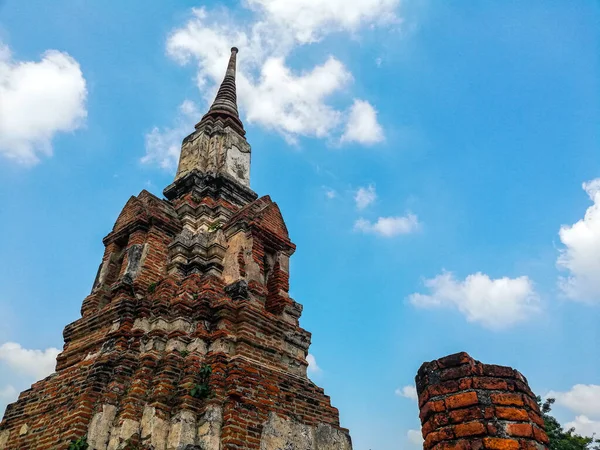 Wat Mahathat Conhecido Como Templo Grande Relíquia Ayutthaya Tailândia — Fotografia de Stock