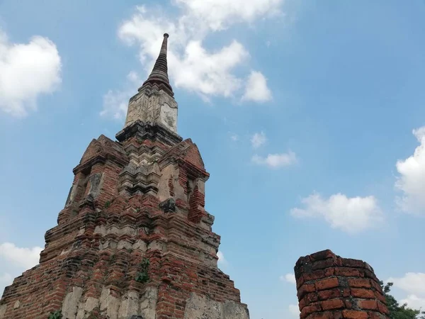 Wat Mahathat Conhecido Como Templo Grande Relíquia Ayutthaya Tailândia — Fotografia de Stock