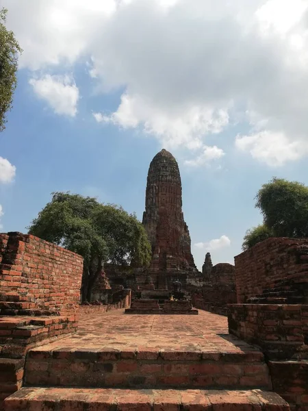 Wat Mahathat 或被称为大文物寺 Ayutthaya — 图库照片