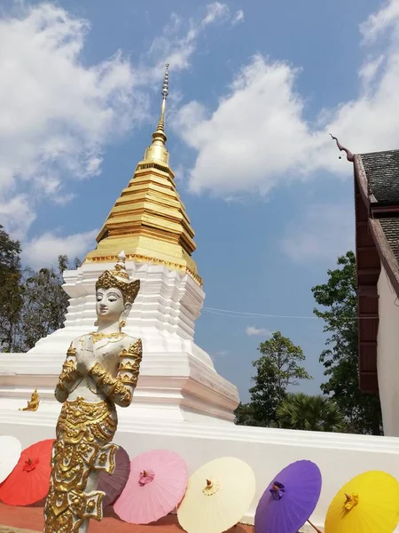 Gyönyörű Templom Nan Tartomány Wat Phra Hogy Beng Sakat Thaiföld — Stock Fotó