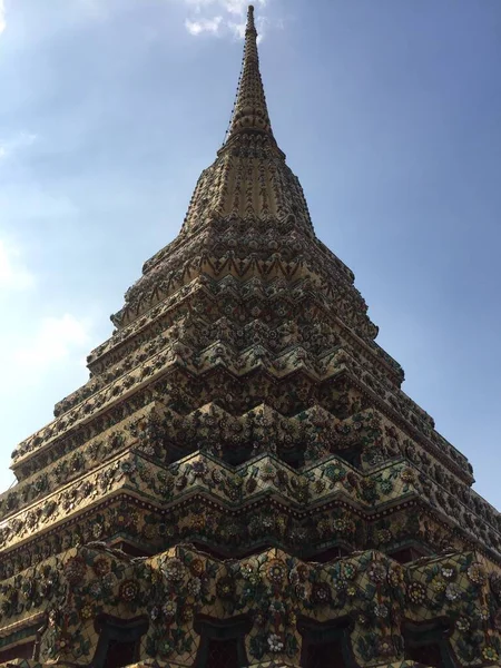 Wat Pho Tempio Del Buddha Sdraiato Complesso Templi Buddisti Bangkok — Foto Stock