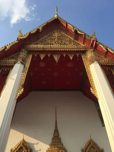 Wat Pho Tempel Des Liegenden Buddha Ist Ein Buddhistischer Tempelkomplex — Stockfoto