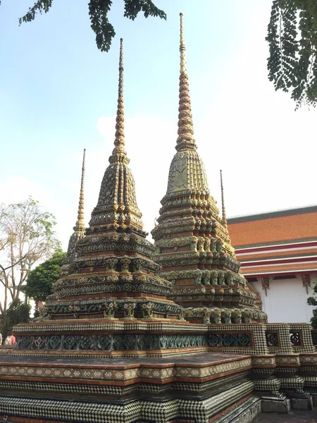 Wat Pho Temple Bouddha Incliné Est Complexe Temple Bouddhiste Bangkok — Photo