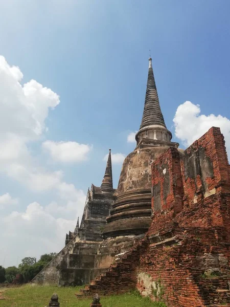 Wat Phra Sri Sanphet Símbolo Província Ayutthaya Tailândia — Fotografia de Stock