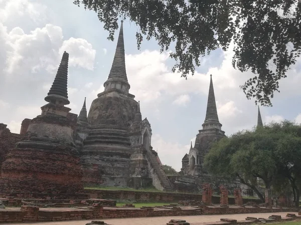 Wat Phra Sri Sanphet Symbol Prowincji Ayutthaya Tajlandii — Zdjęcie stockowe