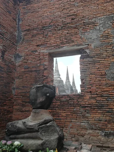 Wat Phra Srí Sanphet Symbol Provincie Ayutthaya Thajsku — Stock fotografie