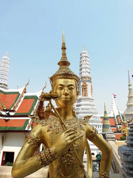 Szobor Kinnorn Wat Phra Kaew Bangkok Thaiföld — Stock Fotó