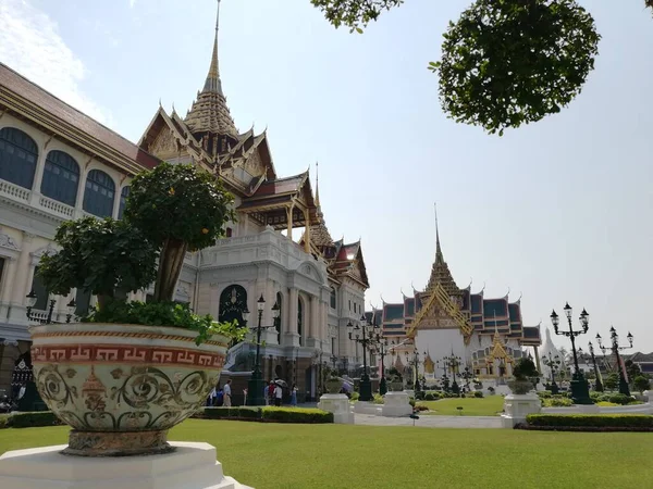 Chakri Maha Prasat Hall Großer Palast Bangkok Thailand — Stockfoto
