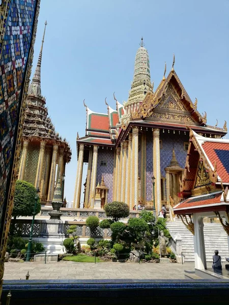 Phra Ubosot Aneb Kaple Smaragdového Buddhy Wat Phra Kaew Bangkok — Stock fotografie