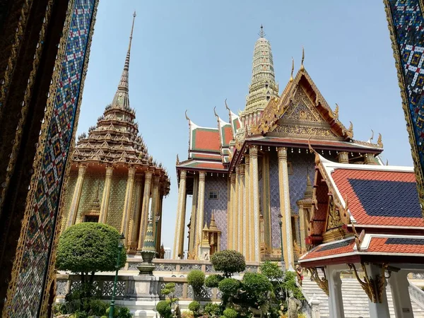 Phra Ubosot Chapelle Bouddha Émeraude Wat Phra Kaew Bangkok Thaïlande — Photo