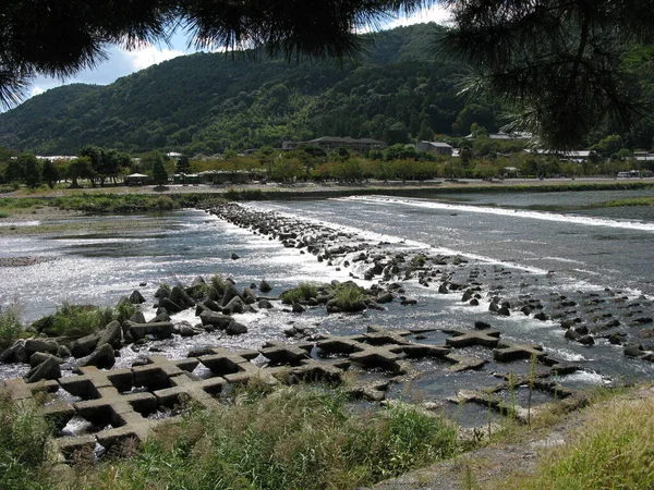 Rzeka Hozu Arashiyama Mała Tama Kioto — Zdjęcie stockowe