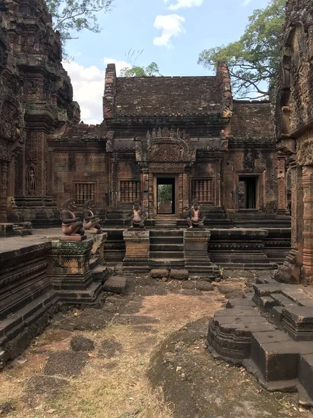 Kamboçya Daki Tarihi Mekan Banteay Srei Lady Temple — Stok fotoğraf