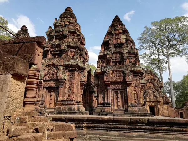 Sítio Histórico Camboja Banteay Srei Lady Temple — Fotografia de Stock