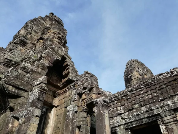 Die Antike Stadt Angkor Thom Bayon Tempel Kambodscha — Stockfoto