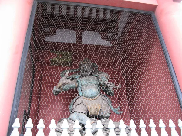 Patung Dewa Petir Kuil Sensoji — Stok Foto