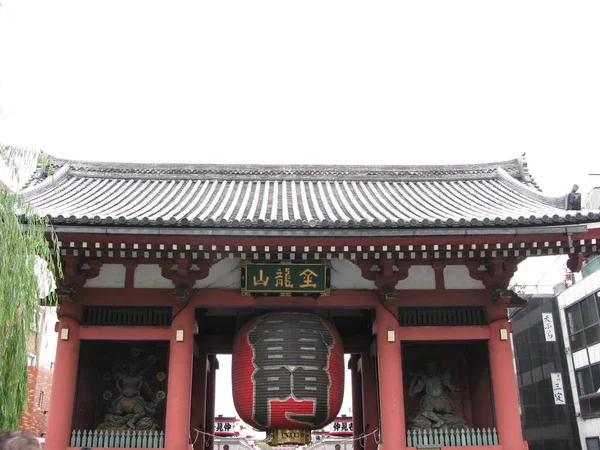 Παλαιότερος Και Πιο Διάσημος Ναός Στο Τόκιο Sensoji Temple — Φωτογραφία Αρχείου