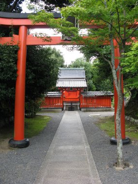 Arashiyama, Tenryu-ji Tapınağı 'nın en ünlü eğlencelerinden biri. Zen tapınağı. En iyi bahçelerden biri ve manzaralı dağ manzaralı..