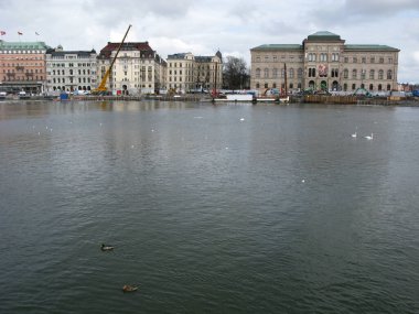 Stockholm, İsveç 'te güzel binalar ve mimari.