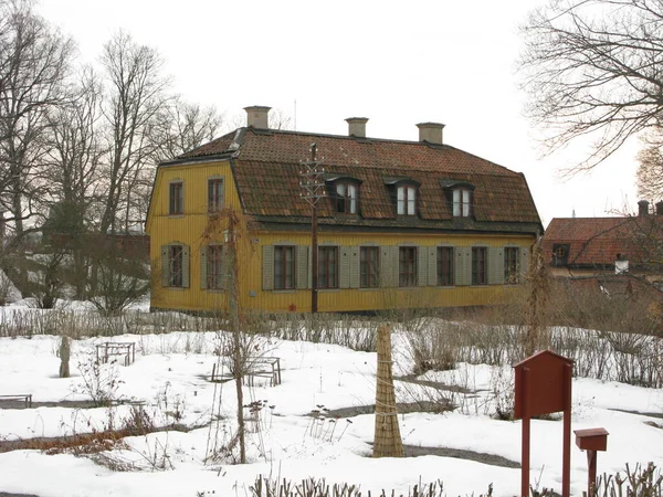 Jedno Najstarszych Muzeów Świecie Skansen Sztokholmie Szwecja — Zdjęcie stockowe
