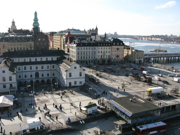 Zona Slussen Parte Sur Estocolmo Suecia —  Fotos de Stock