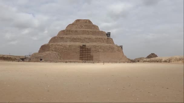 Prace Renowacyjne Step Pyramid Djoser Sakkara Egipt — Wideo stockowe