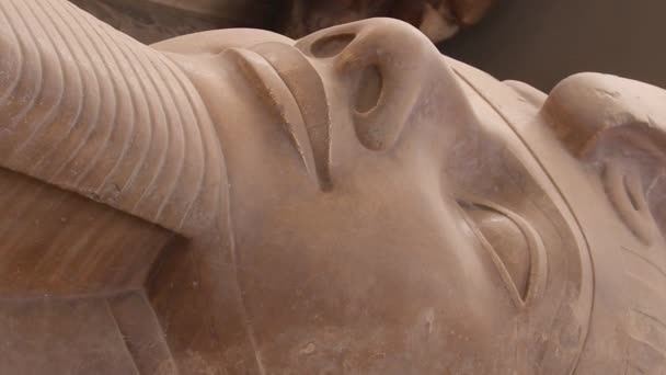 Die Riesige Statue Von Ramses Freilichtmuseum Von Memphis Ägypten — Stockvideo