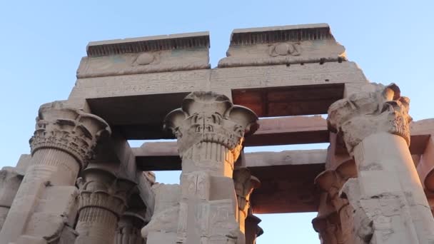 Aswan Mısır Daki Kom Ombo Tapınağı — Stok video
