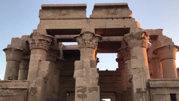 Der Eingang Des Tempels Von Kom Ombo Ägypten — Stockvideo