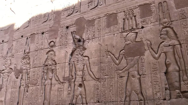 Reliefs Walls Temple Edfu Egypt — Stock Photo, Image