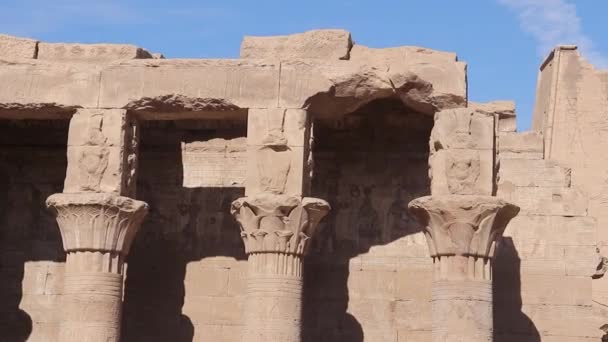 Tempel Van Edfu Tempel Van Horus Egypte — Stockvideo