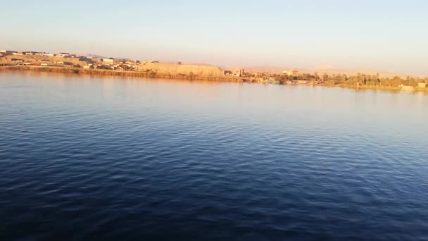 Sunset Nile River Cruise Egito — Vídeo de Stock