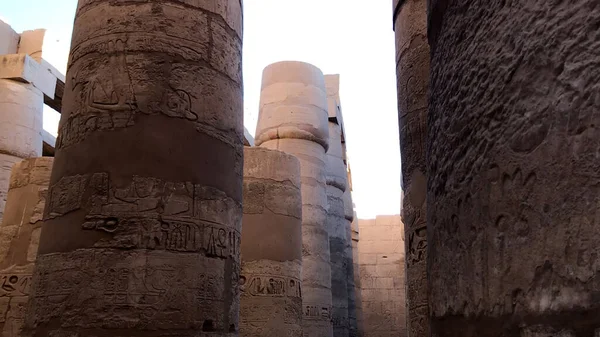 Μεγάλη Υποστύλη Αίθουσα Του Ναού Καρνάκ Στην Αίγυπτο — Φωτογραφία Αρχείου