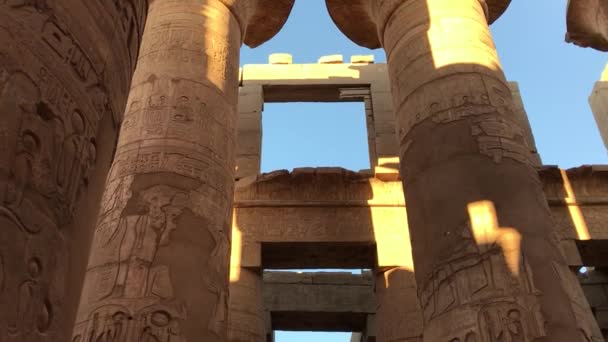 Большой Зал Карнака Египте — стоковое видео