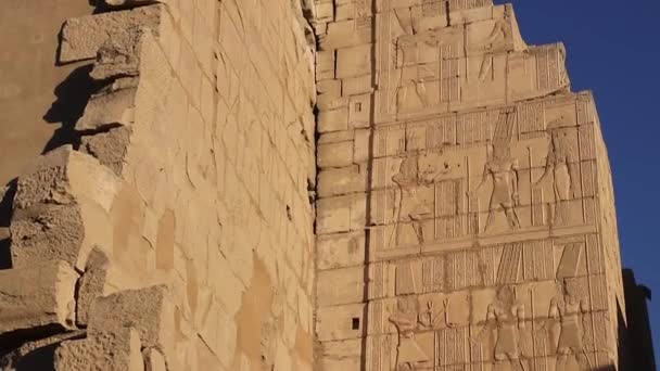 Karnak Tapınağı Mısır Daki Büyük Tapınak Kompleksi — Stok video