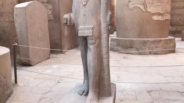 Estatuas Antiguas Templo Karnak Egipto — Vídeos de Stock