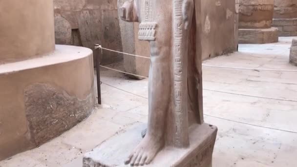 Mısır Daki Karnak Tapınağı Nda Antik Heykeller — Stok video