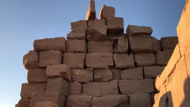 Mısır Lüksör Deki Karnak Tapınağı Nda Gün Batımı — Stok video
