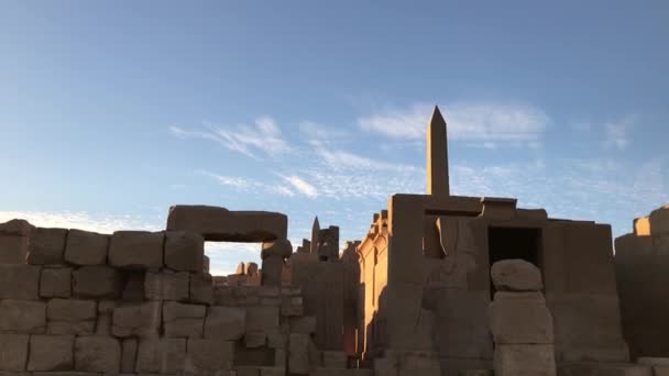 Puesta Sol Templo Karnak Luxor Egipto — Vídeos de Stock