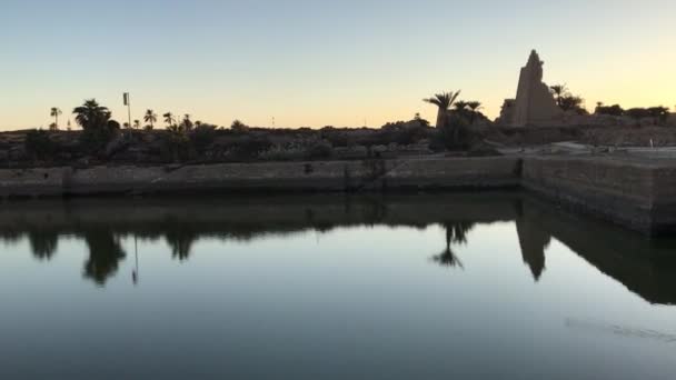 Lago Sagrado Comisaría Amón Templo Karnak Egipto — Vídeos de Stock