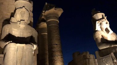 The courtyard of Ramses II at Luxor Temple, Egypt. clipart