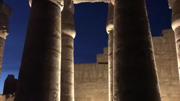Zon Hof Van Amenhotep Iii Luxor Tempel Egypte — Stockvideo