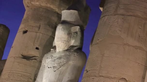 エジプトのルクソール神殿にあるラムセス2世の中庭 — ストック動画