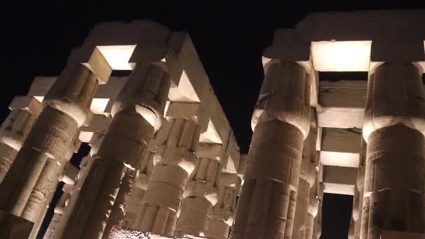 Ночь Храме Луксора — стоковое видео