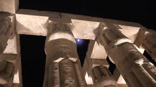 Night Luxor Temple Ancient Egyptian Temple Complex — Stock Video