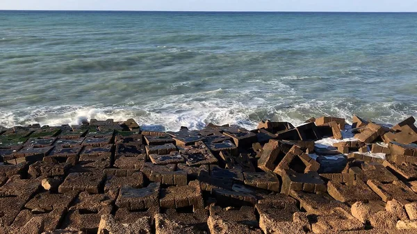 Цитадель Qaitbay Выходит Средиземное Море Александрия Египет — стоковое фото